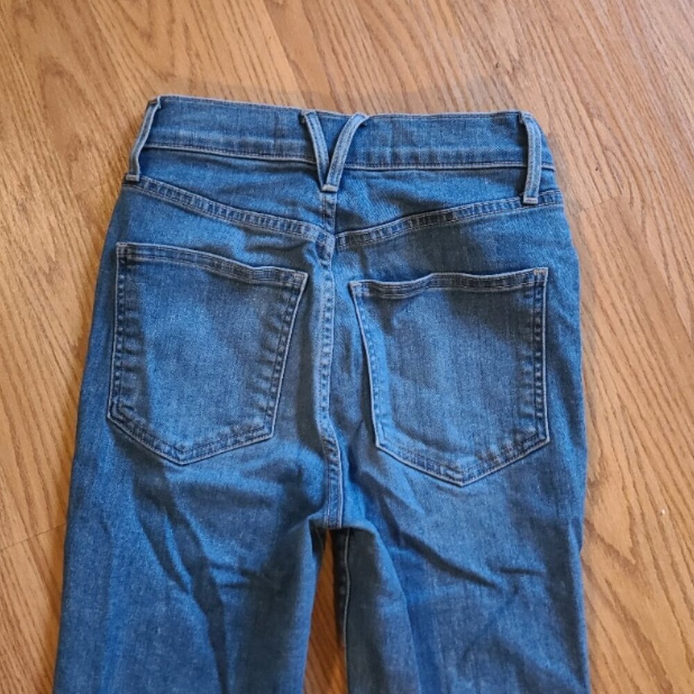 VERONICA BEARD JEANS CARLY KICK FLARE HIGH RISE SUPER-STRETCH DENIM CROPPED 25 - Picture 6 of 8